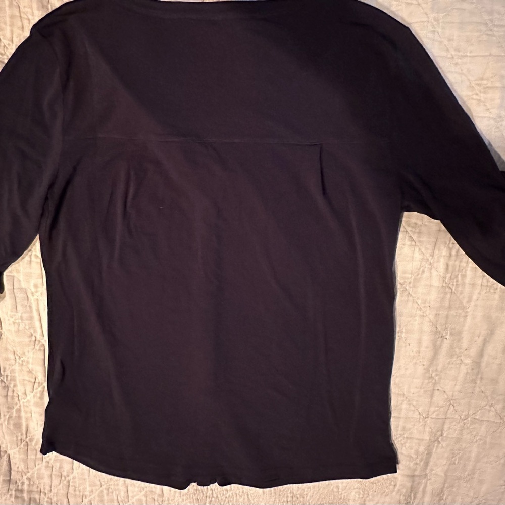 Ellen Tracy- size- small- Blue Cuffed Sleeve Button Down Shirt - Picture 7 of 10